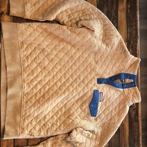 Patagonia quilted sweatshirt tan